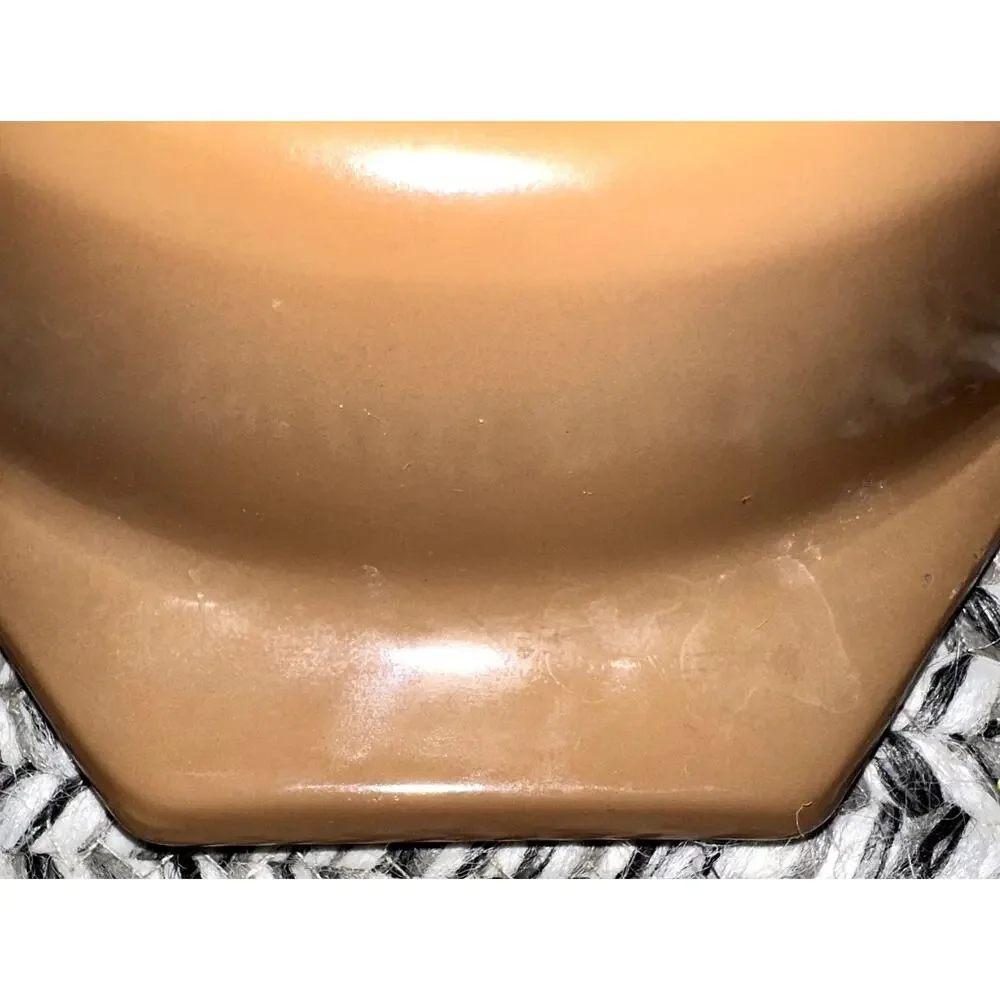 Vintage Pyrex Early American 1 1/2 Quart Brown & Gold Divided Casserole No Lid